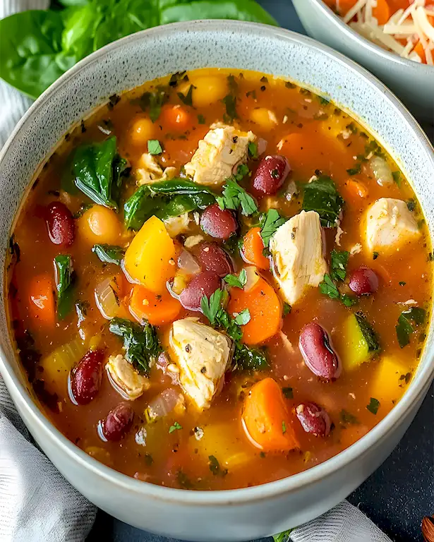 Hochproteinhaltige Minestrone-Suppe (Glutenfrei) 1 Hochproteinhaltige Minestrone-Suppe (Glutenfrei)