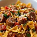 Italienische Wurst mit Schleifennudeln Rezept