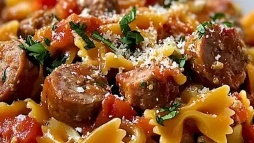 Italienische Wurst mit Schleifennudeln Rezept
