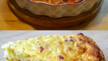 Koestlicher bodenloser Zwiebelkuchen so lecker dass man ihn zweimal pro Woche zubereiten moechte