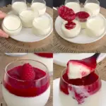 Schnelle Vanille Panna Cotta mit Himbeer Coulis