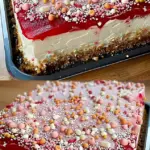 Spaghettieis Blechkuchen mit 400g Erdbeeren ein Tassenrezept