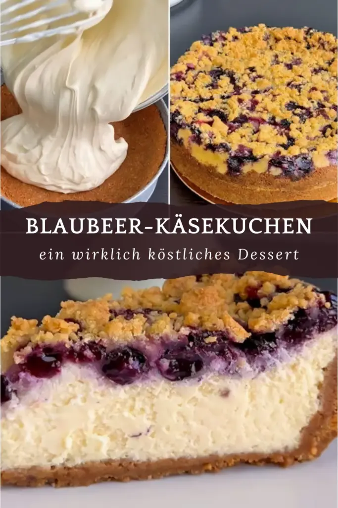 Zerbröckelter Blaubeer-Käsekuchen ein wirklich köstliches Dessert zum Probieren 1 Zerbroeckelter Blaubeer Kaesekuchen ein wirklich koestliches Dessert zum Probieren