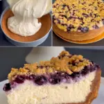 Zerbroeckelter Blaubeer Kaesekuchen ein wirklich koestliches Dessert zum Probieren W2xEX 2.5x