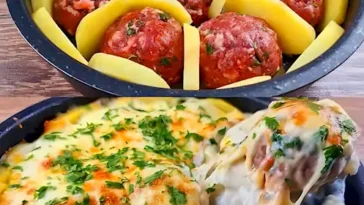 Kase Fleischballchen mit Kartoffeln Einfach Lecker