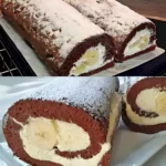 Saftige Biskuitrolle mit Bananen Einfach unwiderstehlich 2 Saftige Biskuitrolle mit Bananen Einfach unwiderstehlich