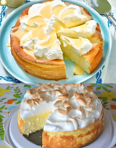 Saftiger Käsekuchen ohne Boden mit Eierlikör