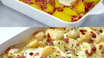 Schnelle Carbonara Kartoffeln aus dem Ofen