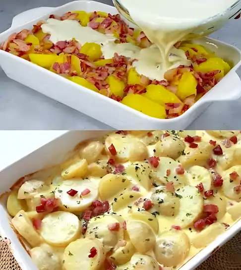 Schnelle Carbonara Kartoffeln aus dem Ofen 1 Schnelle Carbonara Kartoffeln aus dem Ofen