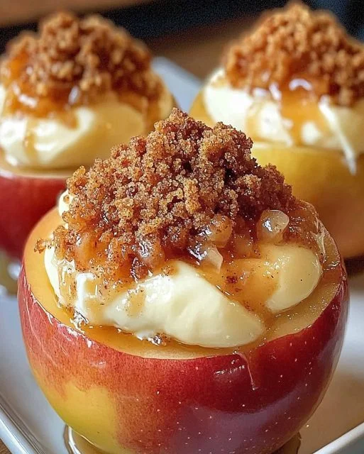 Apfel mit Cheesecake-Füllung ein himmlisches Dessert