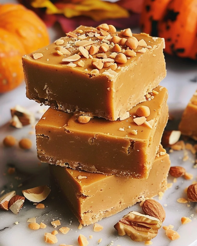 Butterscotch Kürbis Fudge einfaches Herbst Dessert