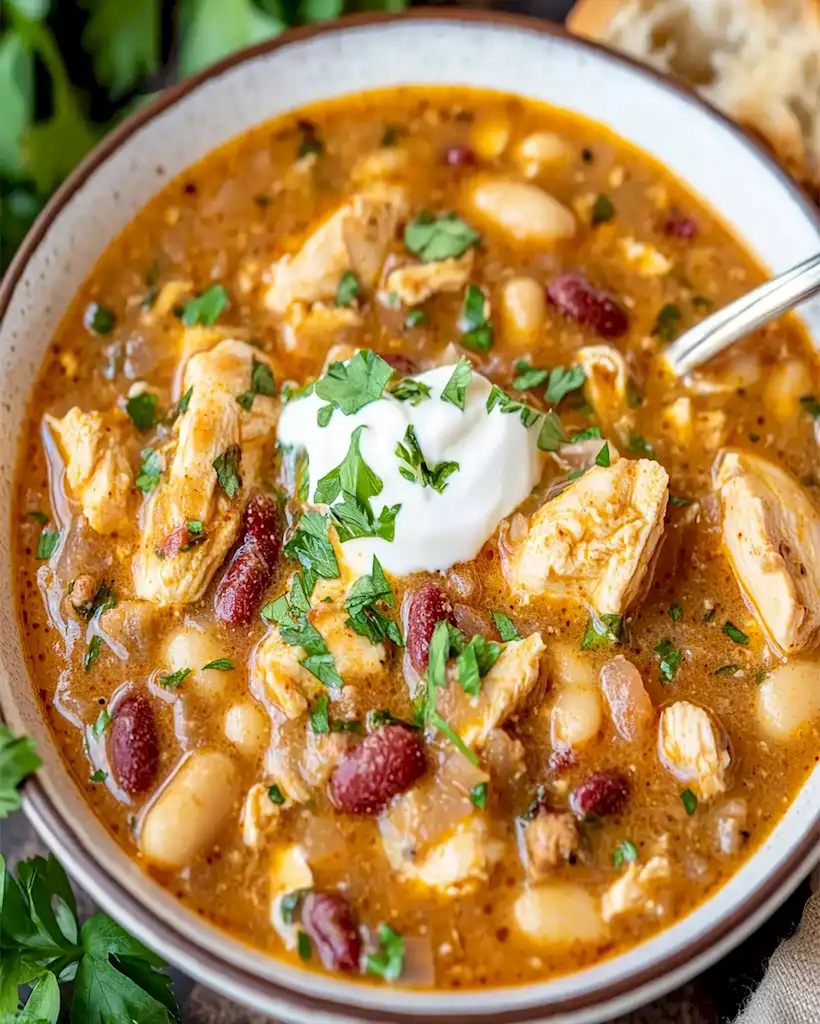 Cajun White Chicken Chili – Easy 25 Minute