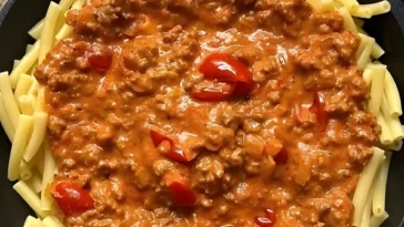 Cremige Frischkase Bolognese Einfaches Pasta Rezept