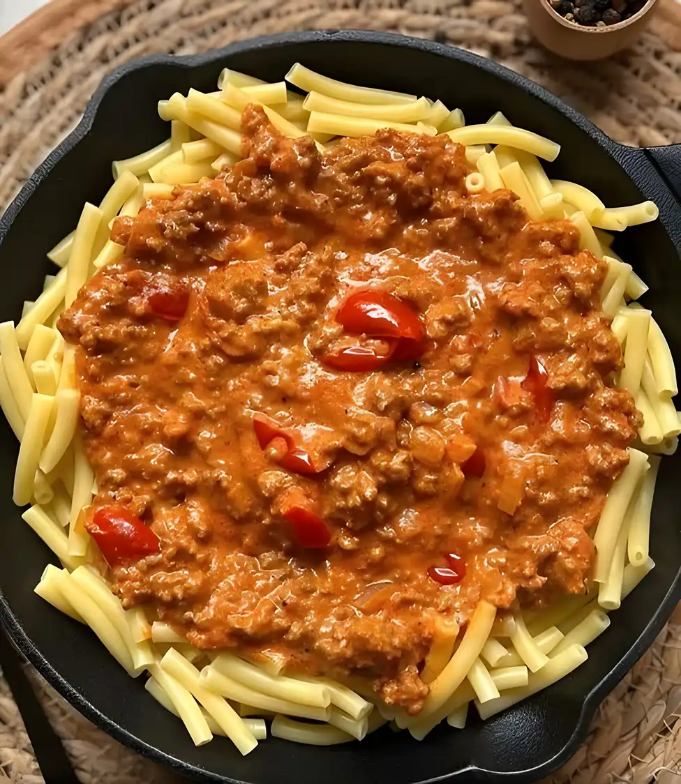 Cremige Frischkäse Bolognese Einfaches Pasta Rezept