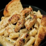 Cremige Huhnchen Pasta mit Cajun Wurze und Parmesan