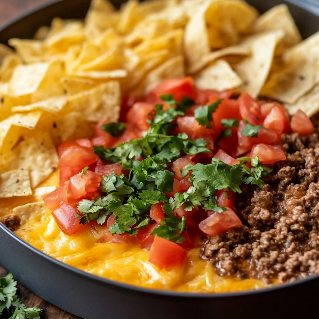 Cremiger Rotel Dip mit Hackfleisch und Käse