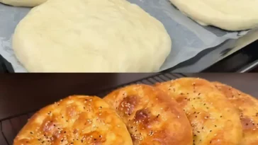 Einfaches turkisches Pfannenbrot mit drei Zutaten
