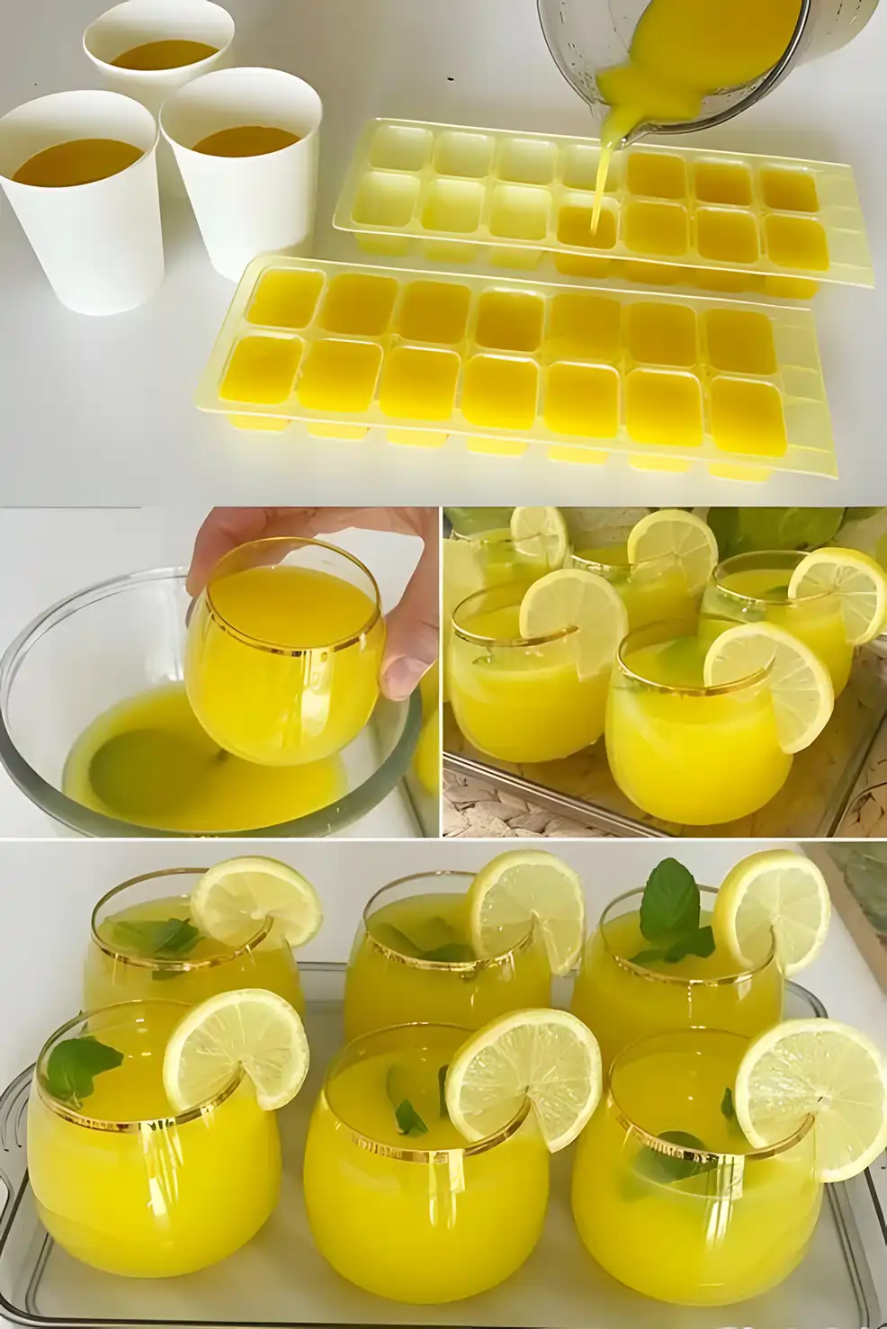 Erfrischende Zitronenlimonade selbstgemacht ohne Zucker