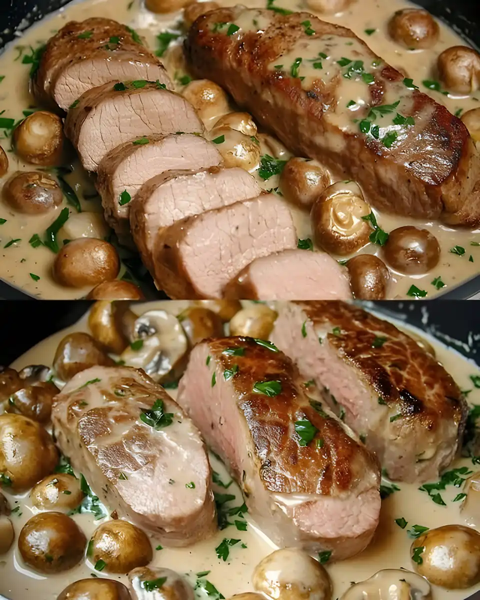 Filetpfanne mit Champignons Einfaches Familienrezept