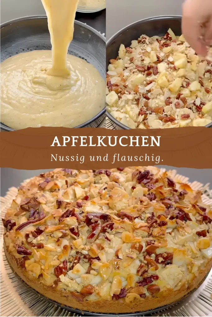 Flauschiger Apfelkuchen mit Nussen das Rezept fur ein einfaches und duftendes Dessert 2