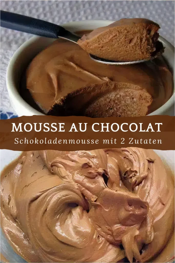 Geniale 2 Zutaten Mousse au Chocolat ohne Ei