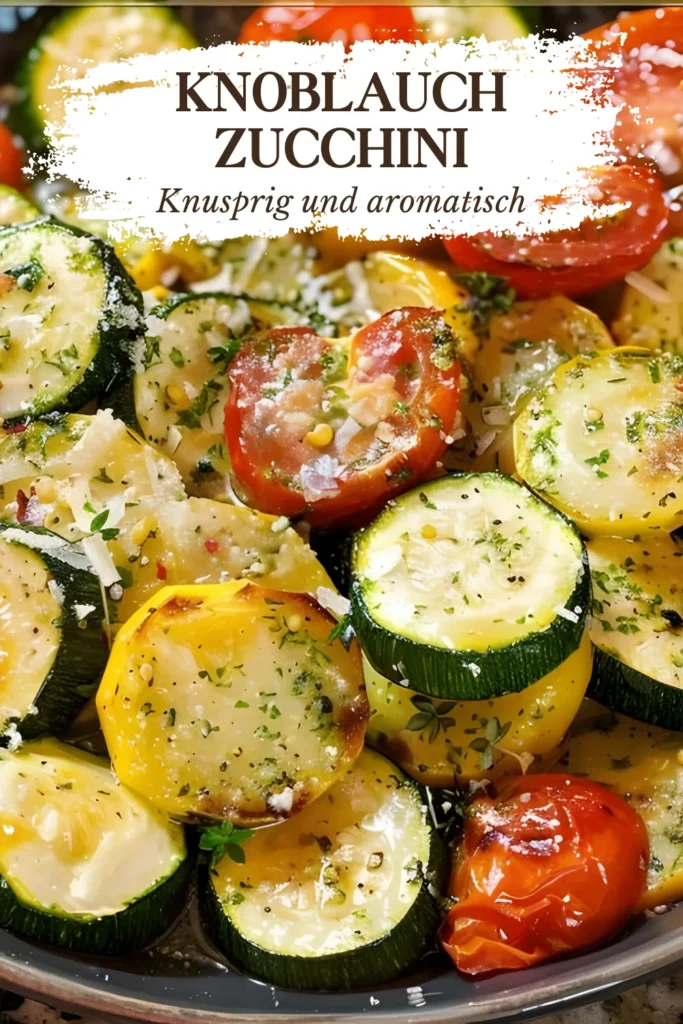 Gerosteter Knoblauch Parmesan Zucchini