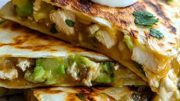 Hahnchen Avocado Quesadillas schnell und einfach