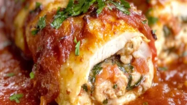Hahnchen Braciole mit Parmesan und Pancetta