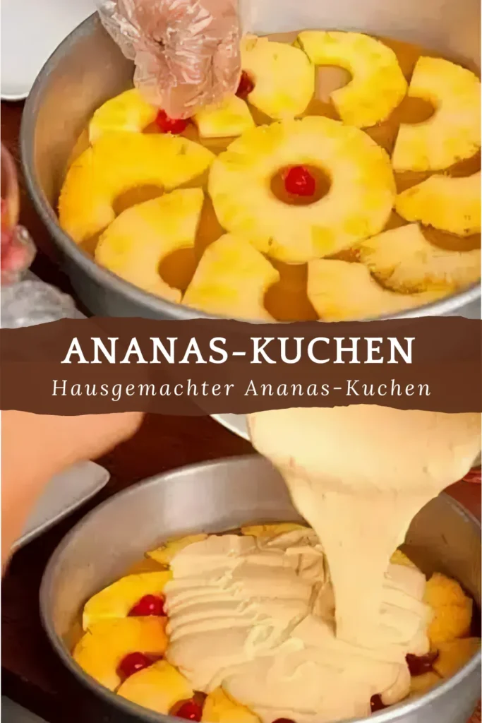 Hausgemachter Ananas Kuchen