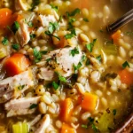 Herzhafte Hahnchen Graupensuppe fur kalte Tage
