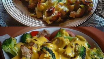 Herzhafter Gyrosauflauf mit Knoblauch und Hollandaise