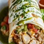 Huhnchen Burritos mit roter und gruner Sose