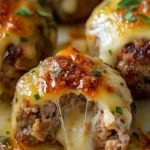 Käsegefüllte Frikadellenhäppchen mit Gouda 4 Kasegefullte Frikadellenhappchen mit Gouda