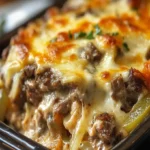 Kasiger Philly Cheesesteak Auflauf fur die ganze Familie