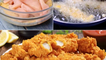Knusprige Hahnchenstreifen Goldbraun Frittiert Einfach Selbstgemacht