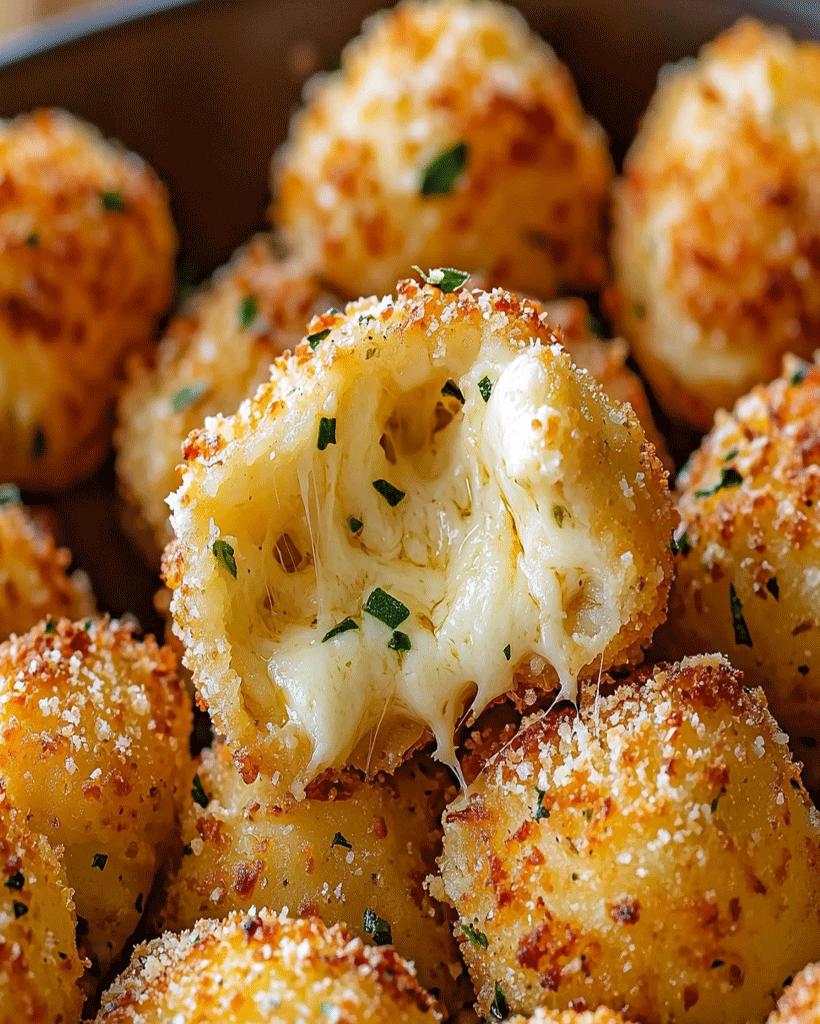 Knusprige Käse-Parmesan-Mozzarella-Bällchen 1 Knusprige Käse-Parmesan-Mozzarella-Bällchen