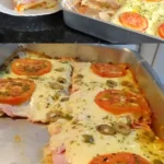 Mozzarella Tomaten Auflauf mit Kochschinken und Thymian