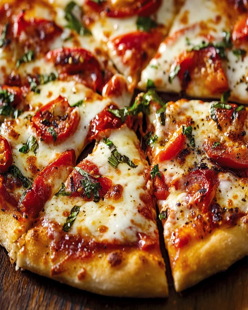 Pikante Calabrese Pizza mit geröstetem Paprika