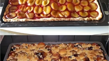 Saftiger Pflaumen Streuselkuchen vom Blech