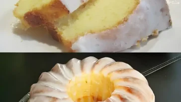 Saftiger Zitronen Gugelhupf mit Krokant