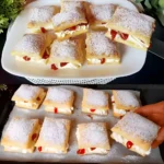 Schnelle Blatterteigteilchen gefullt mit Sahne und Marmelade