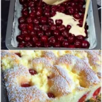 Schneller Quark Kirschkuchen vom Blech einfach lecker
