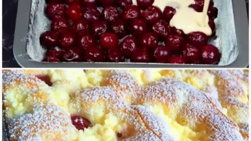Schneller Quark Kirschkuchen vom Blech einfach lecker