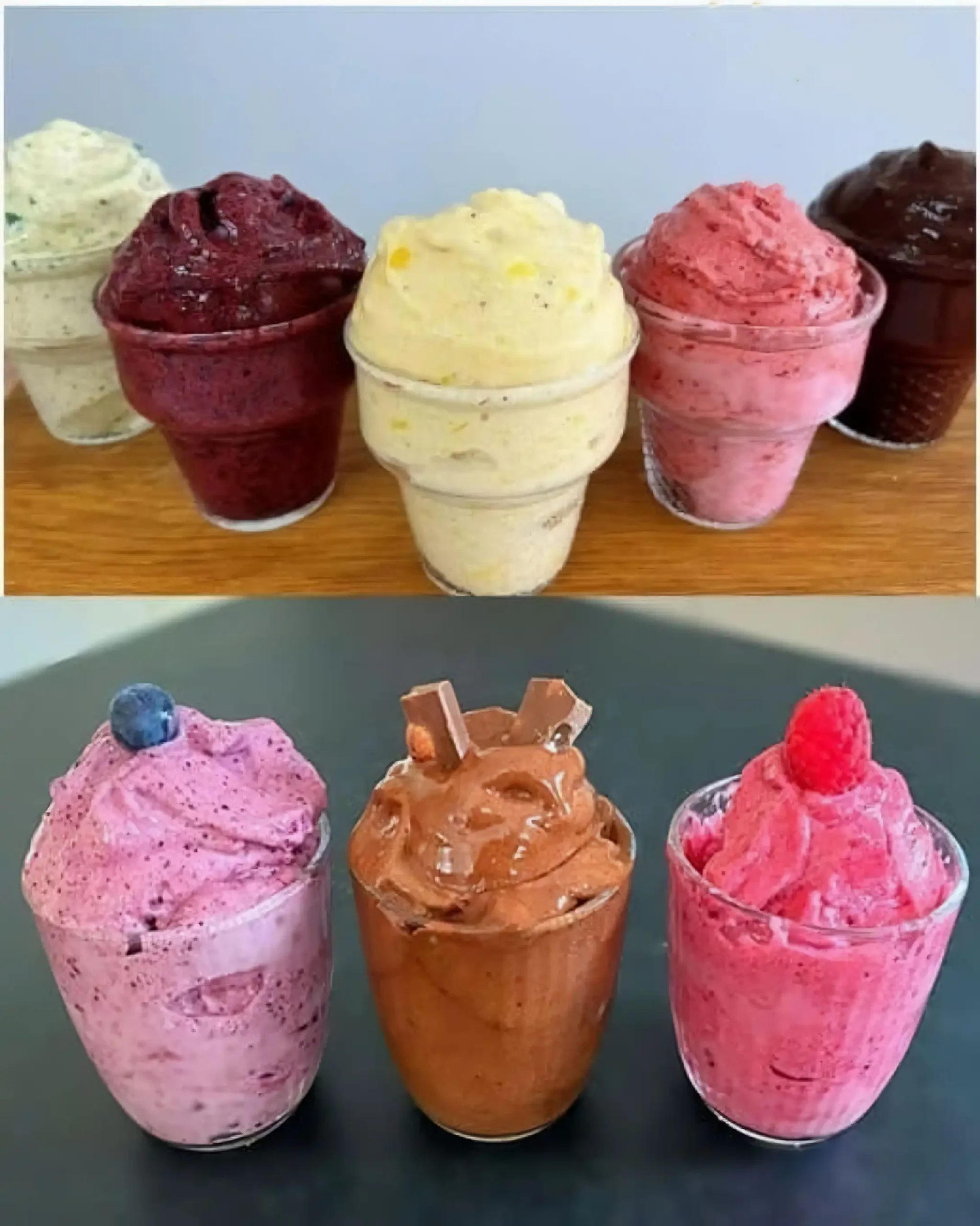 Schnelles Fruchteis ohne Zucker und Milch scaled