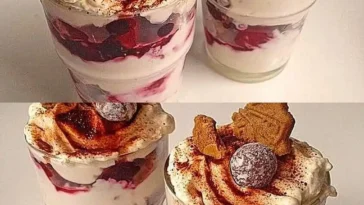 Schnelles Weihnachts Tiramisu mit Spekulatius und Himbeeren