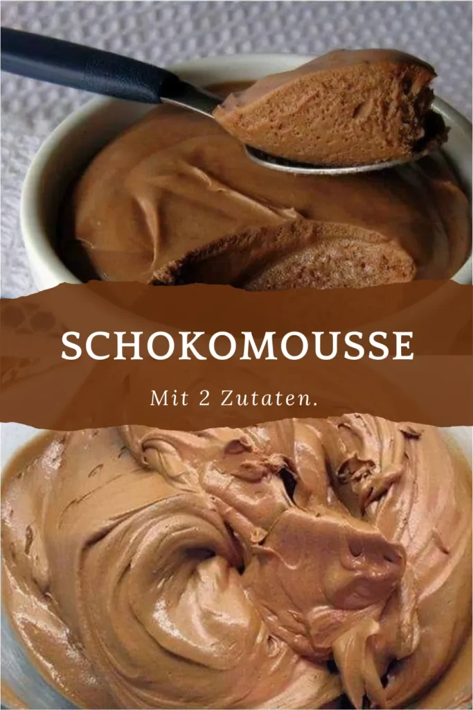 Schnelle Schokoladenmousse mit nur zwei Zutaten 1 Schokoladenmousse mit 2 kostlichen Zutaten