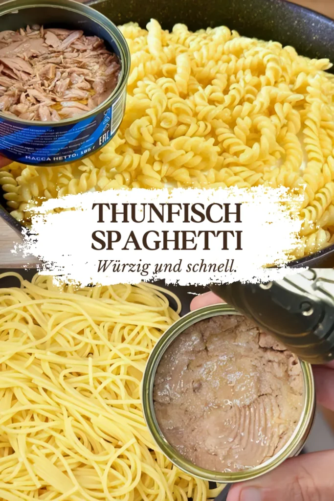 Thunfisch Spaghetti mit Knoblauch