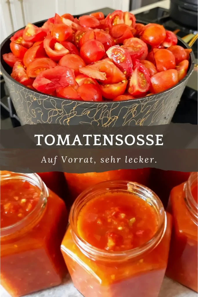 Aromatische Tomatensoße für den Vorrat einkochen 1 Tomatensose Auf Vorrat sehr lecker