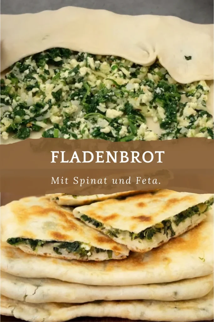 Gözleme Türkisches Fladenbrot Spinat Feta einfach selbstgemacht 1 Turkisches Fladenbrot mit Spinat und Feta