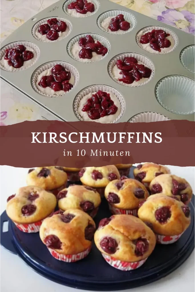 Unglaublich lecker wunderbare Kirschmuffins in 10 Minuten